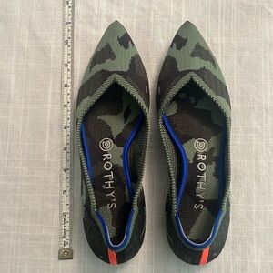 Rothy’s The Point in Olive Camo, Women’s 8.5
